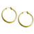 Elle Paris Gold Plated Sterling Silver Inside Out CZ Hoop Earrings