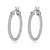 (Xwwelle)Sterling Silver  Rhod Pltd Ear 3A Cz Rd Hoop(A0) 24X20Mm