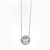 14K White Vintage Inspired Gold Halo Diamond Necklace 1.00 CTW