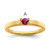 Birthstone and Diamond Mother's Ring Semi-Mount