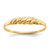 10KT Textured Ridged Dome Ring