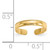 14KT Milgrain Adjustable Toe Ring