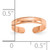 14KT Rose Gold Mill Grain Adjustable Toe Ring