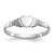 10KT White Gold Heart Ring