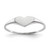 14KT White Gold Heart Ring 8mmx4mm Open Back