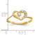 10KT Cubic Zirconia Heart Ring