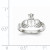 10KT White Gold Polished Claddagh Ring