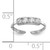 10KT White Gold Cubic Zirconia Toe Ring