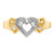 14KT Rhodium Diamond Heart Toe Ring