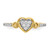 10KT Cubic Zirconia Fancy Heart Ring