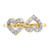 10KT Double Heart Cubic Zirconia Ring