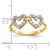 10KT Double Heart Cubic Zirconia Ring