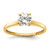 10KT Polished Round Cubic Zirconia Solitaire Ring