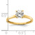 10KT Polished Round Cubic Zirconia Solitaire Ring