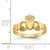 14KT Polished Ladies Claddagh Ring