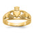 14KT Polished Ladies Claddagh Ring
