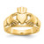 14KT Polished Ladies Claddagh Ring