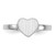 14KT White Gold 7.0x7.5mm Open Back Heart Signet Ring