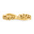 14KT Polished Criss Cross Pattern Hearts Ring