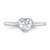 10KT Tiara Collection White Gold Polished Heart Cubic Zirconia Ring