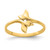 14KT Gold Polished Double Whale Tail Ring