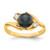 14KT Polished Diamond & Pearl Ring Mounting