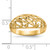 10KT Paisley Diamond-cut Design Dome Ring