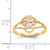 14KT Two-tone Diamond Cut Cross Ring