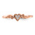 10KT Rose Gold Polished Heart Diamond Ring