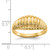 10KT High Polished Ribbed Dome Ring