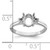 14KT White Gold Diamond/8x6mm Oval Gemstone Ring Mounting