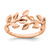 14KT Rose Polished Leaf Ring