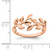 14KT Rose Polished Leaf Ring