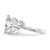 14KT White Polished Leaf Ring