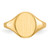 14KT 11.0x9.5mm Closed Back Signet Ring