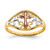 14KT Two-tone with White Rhodium Cross Ring