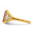 14KT Two-tone with White Rhodium Cross Ring