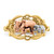 14KT Two-Tone with White RH Two Elephants Ring