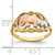 14KT Two-Tone with White RH Two Elephants Ring