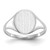 14KT White Gold 10.0x9.0mm Closed Back Signet Ring