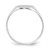 14KT White Gold 10.0x9.0mm Closed Back Signet Ring
