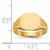 14KT 9.0x11.0mm Open Back Signet Ring