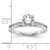 Peg Set Diamond Semi-mount Engagement Rings