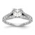 Peg Set Diamond Semi-mount Engagement Rings