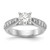 Peg Set Diamond Semi-mount Engagement Rings