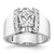 Peg Set Diamond Semi-mount Engagement Rings
