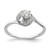 10KT White Gold (Holds 1/4 carat (4.1mm) Round Center) 1/8 carat Diamond Semi-mount Engagement Ring