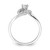 10KT White Gold (Holds 1/4 carat (4.1mm) Round Center) 1/8 carat Diamond Semi-mount Engagement Ring