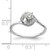 10KT White Gold (Holds 1/4 carat (4.1mm) Round Center) 1/8 carat Diamond Semi-mount Engagement Ring