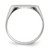 14KT White Gold 6.5x12.0mm Closed Back Signet Ring